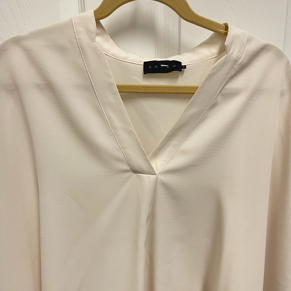 HATCH Maternity Cream Blouse - Picture 2 of 10